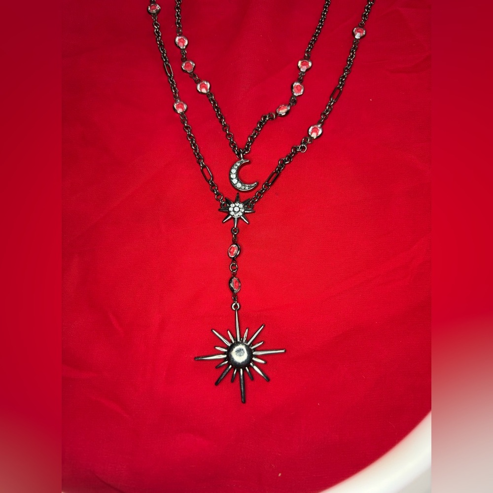 WHBM Moon and Stars celestial Necklace NWT - Picture 4 of 5
